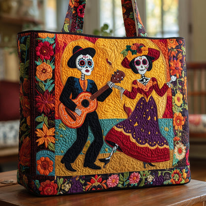 Day Of The Dead Quilted Tote 5051