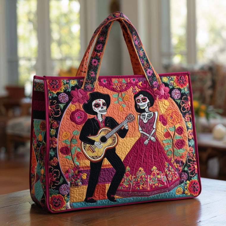 Day Of The Dead Quilted Tote 5053
