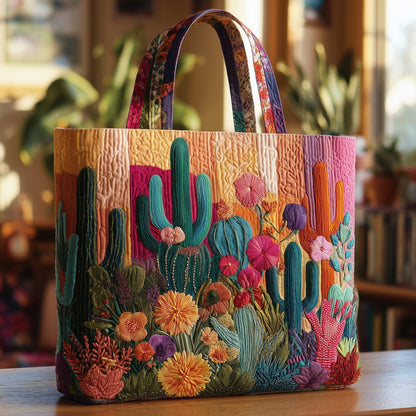 Everyday Cacti Garden Quilted Tote