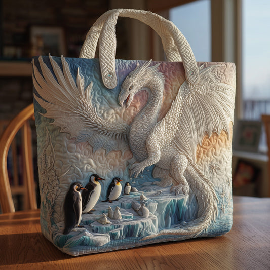 Everyday Dragon Penguins Quilted Tote