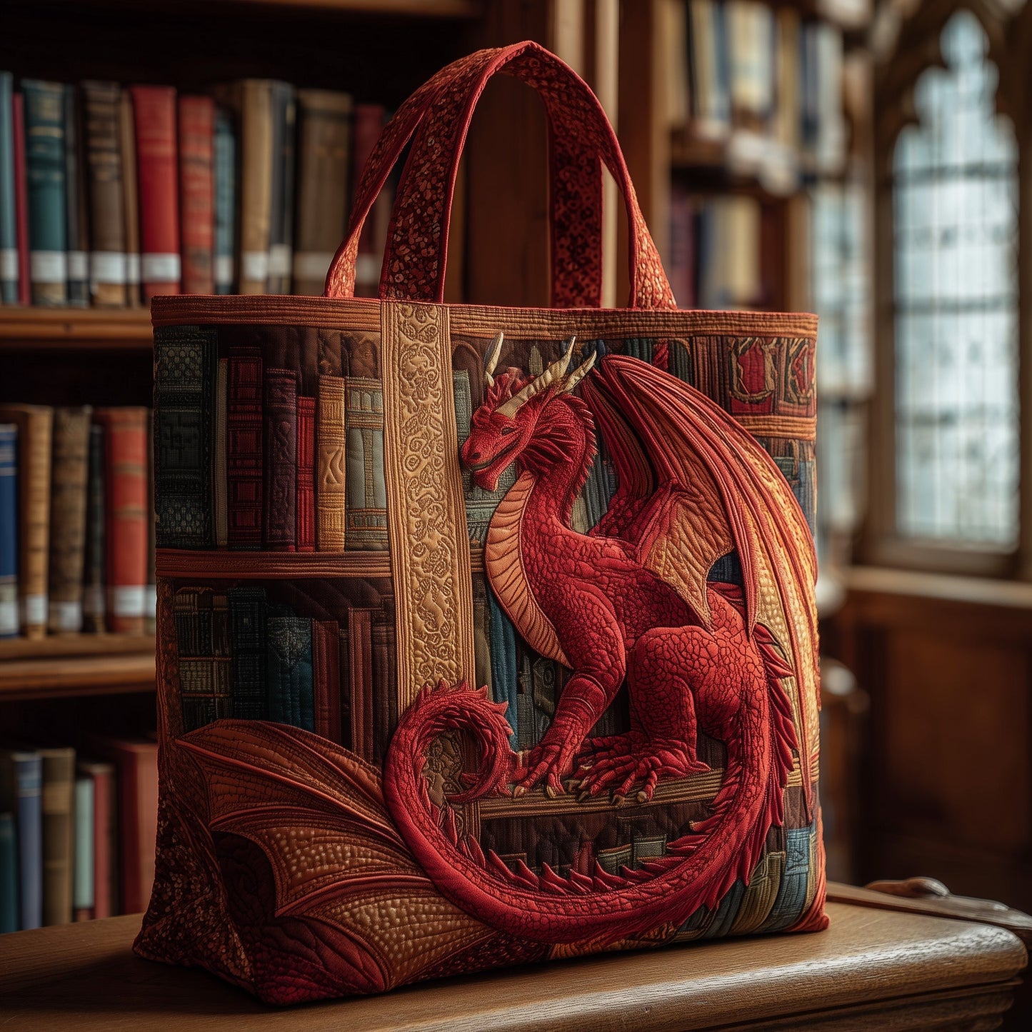 The Dragon Guardian Quilted Tote 5189