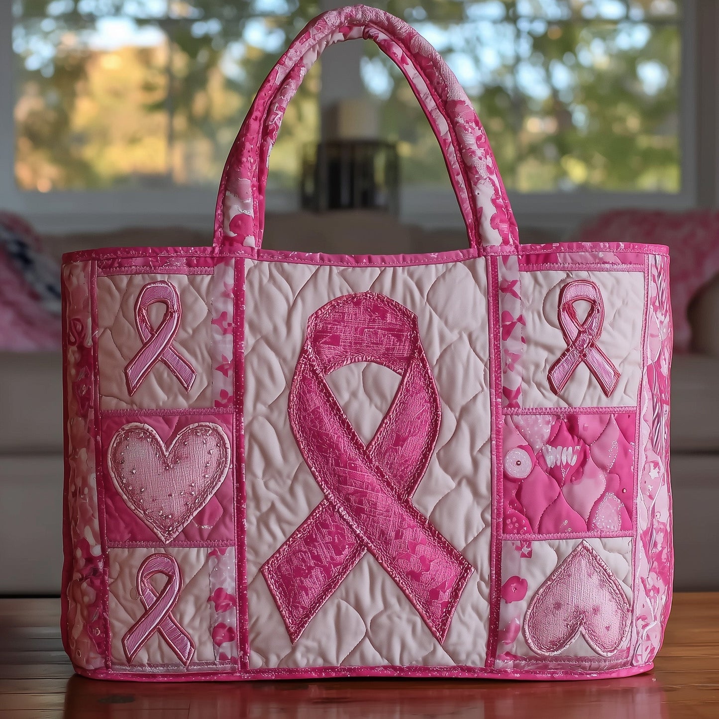 Pink Awareness Ribbon Tote Bag