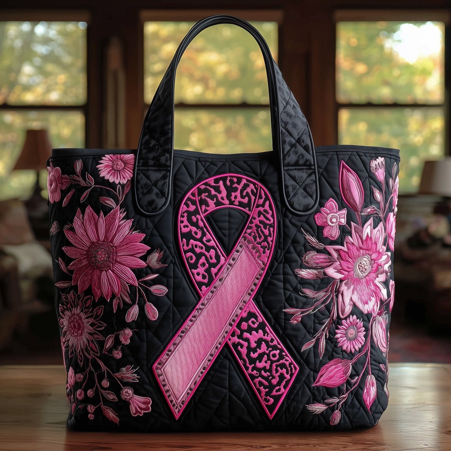 Everyday Believe Ribbon Quilted Tote