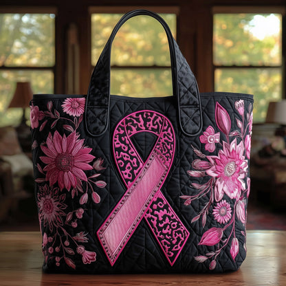 Everyday Believe Ribbon Quilted Tote