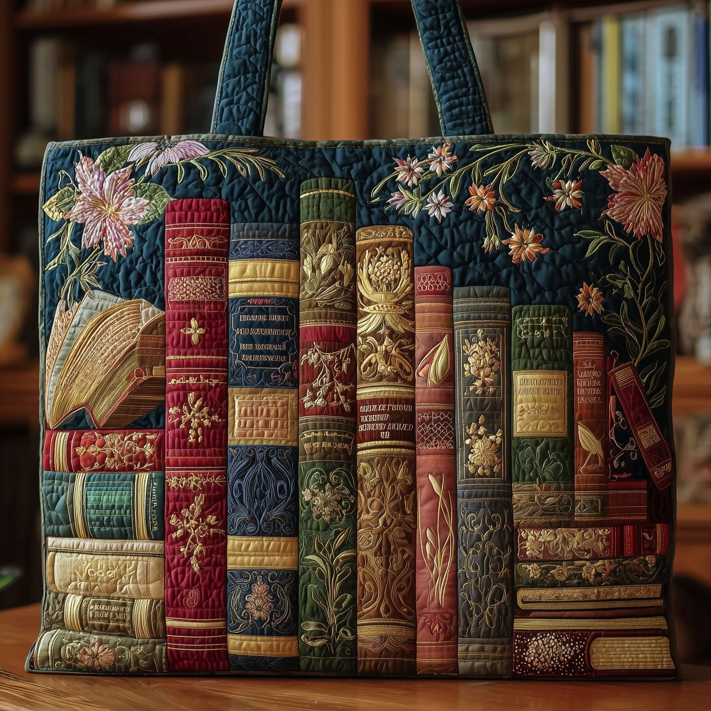 Stacked Vintage Books Tote Bag