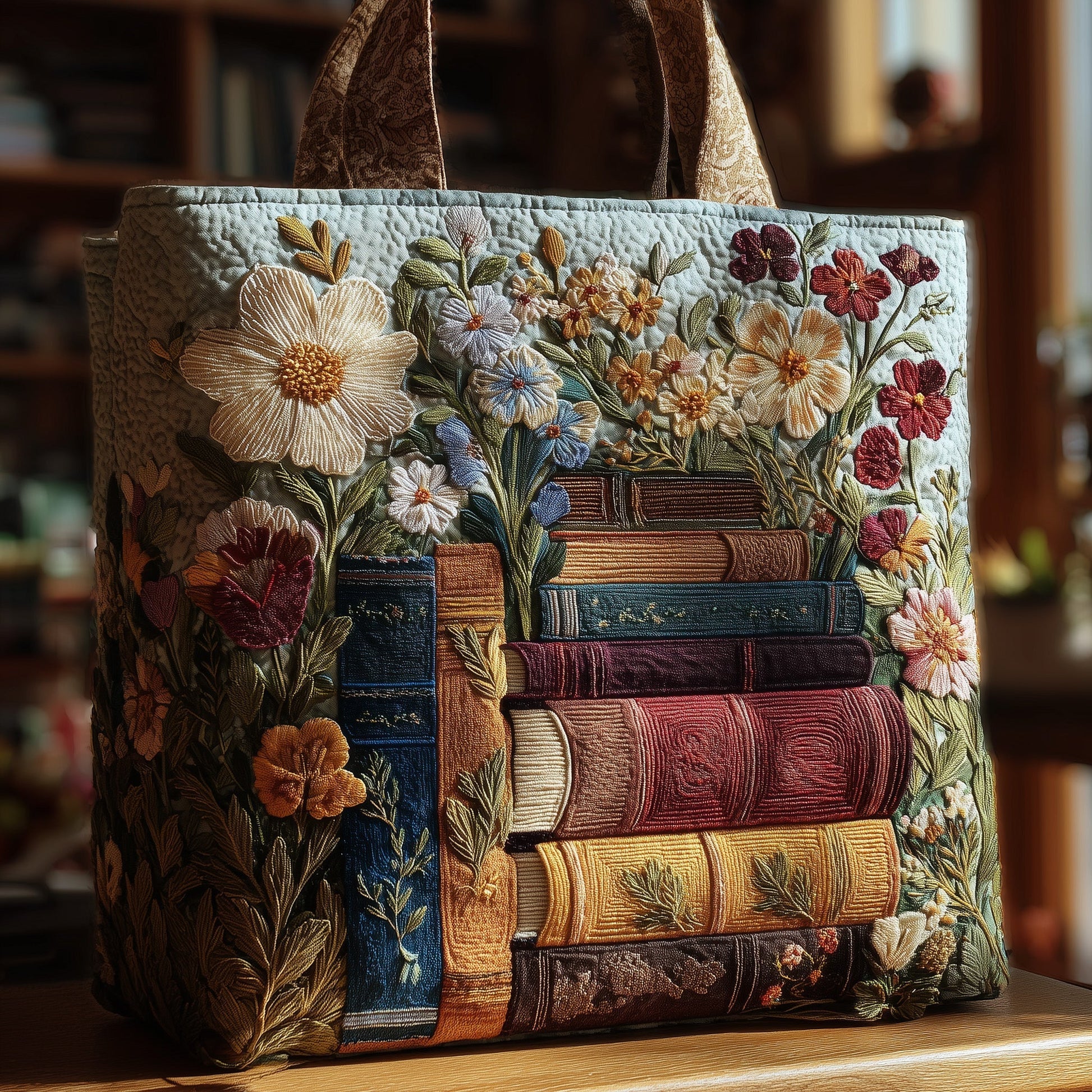The Book Lover Quilted Tote 5225