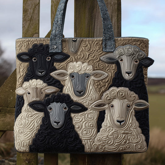 Everyday Rustic Sheep Quilted Tote