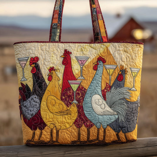 The Festive Farm Animal Quilted Tote