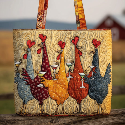 Everyday Party Chicken Quilted Tote