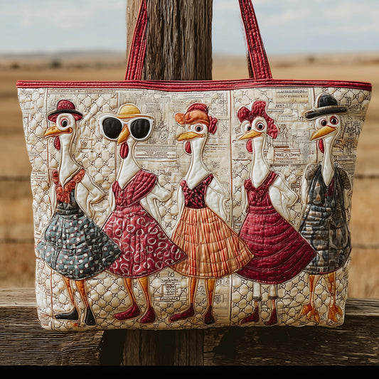 The Lady Hen Quilted Tote