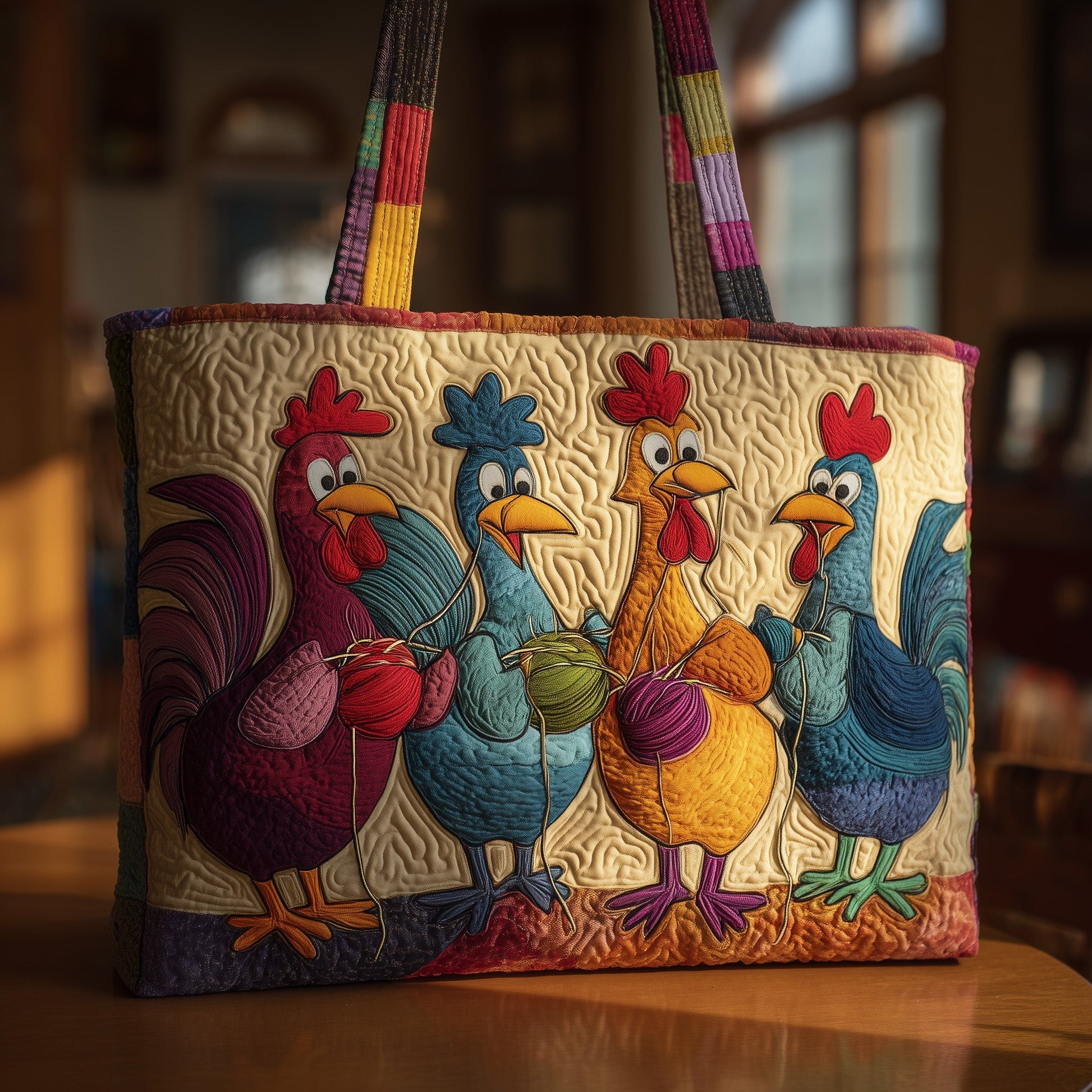 The Knitting Chicken Tote Bag 5281