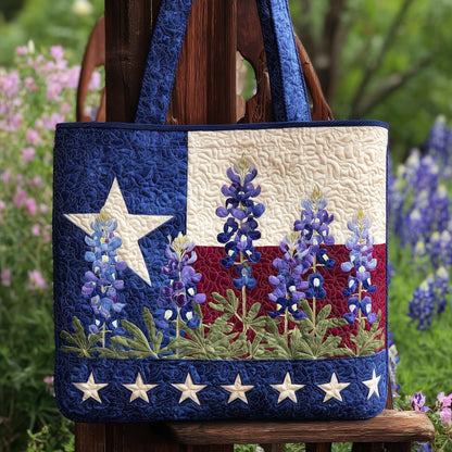 Bluebonnet Floral Texas Quilted Tote