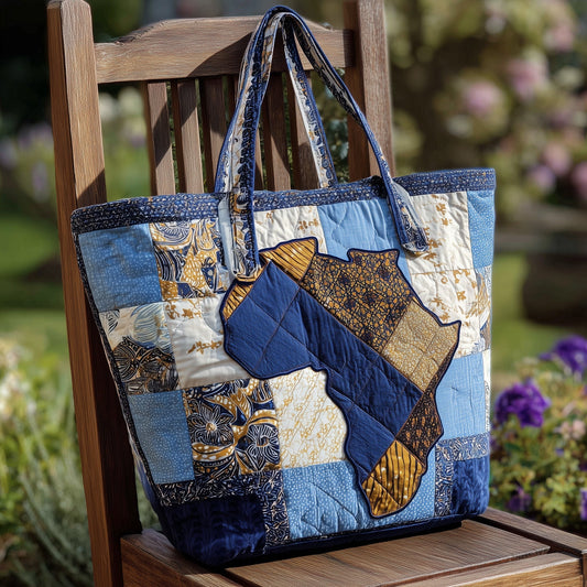 African Continent Patchwork Tote Bag