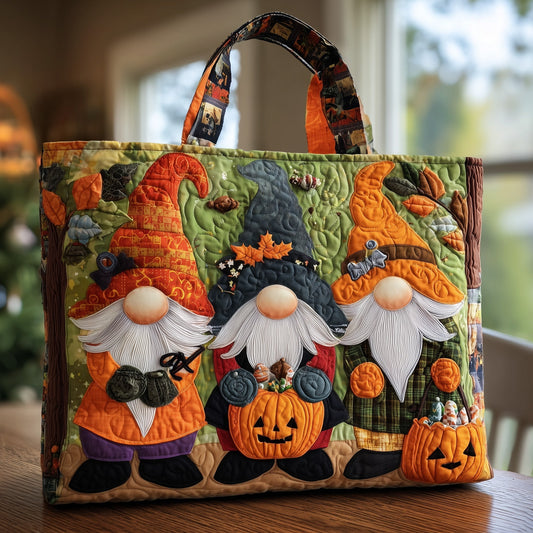 The Holiday Gnomes Quilted Tote