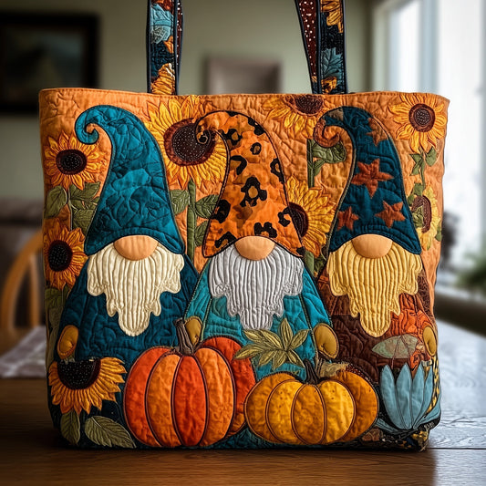 Autumn Gnomes Pumpkins Tote Bag