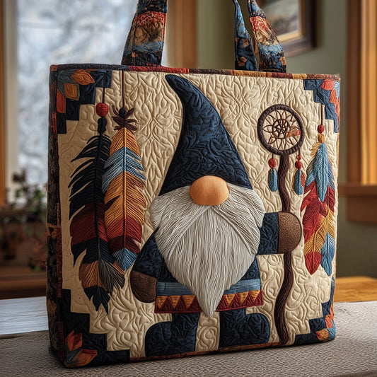 The Whimsical Gnome Quilted Tote