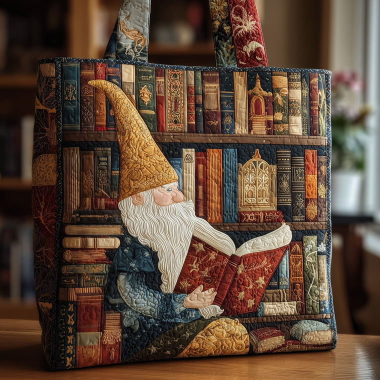 Gnome Reading Books Tote Bag
