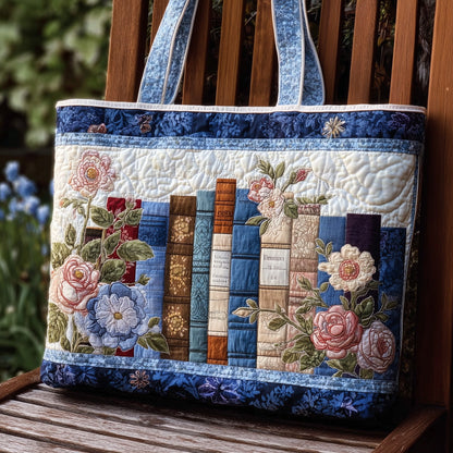 Everyday Peaceful Books Quilted Tote