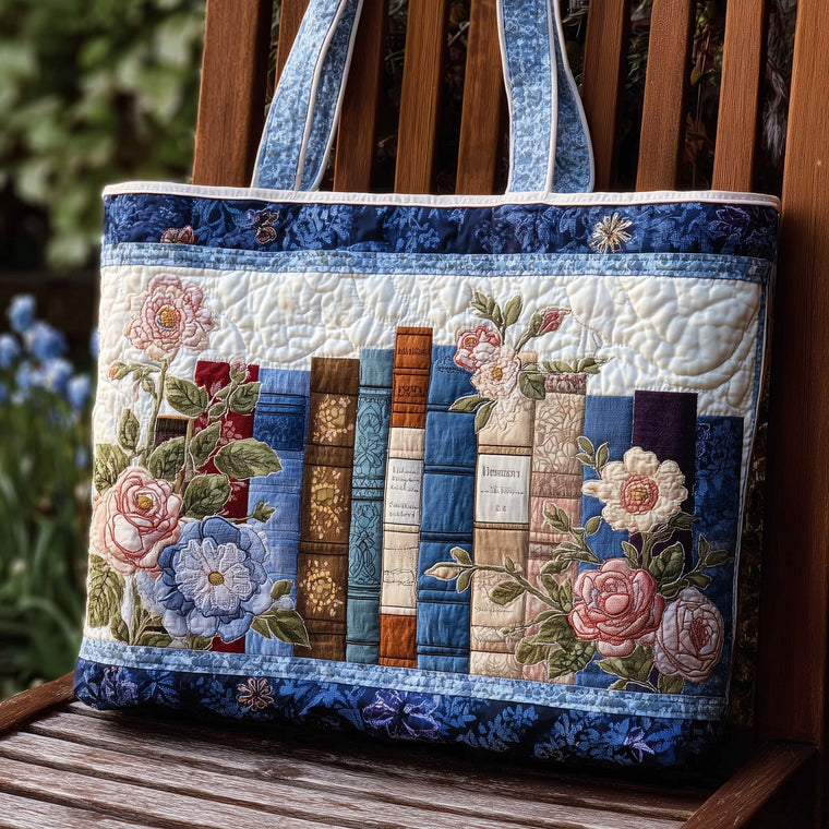 Everyday Peaceful Books Quilted Tote