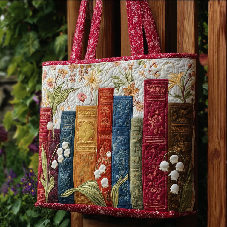 Lily Of Book Quilted Tote