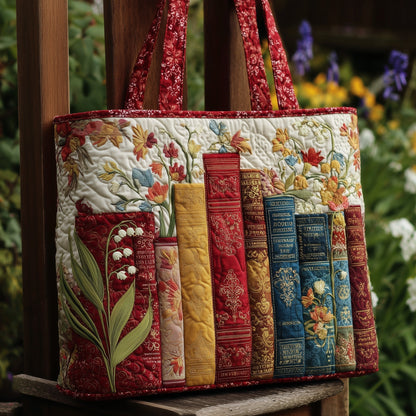 Everyday Floral Bookworm Quilted Tote