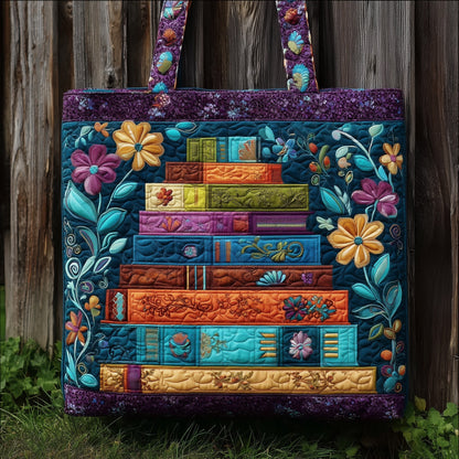 Everyday Bookworm Indigo Quilted Tote