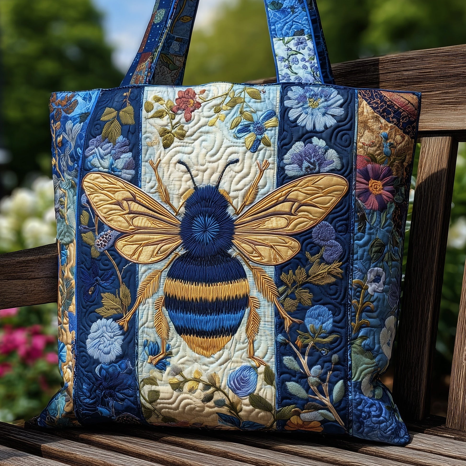 Everyday Bee Floral Tote Bag