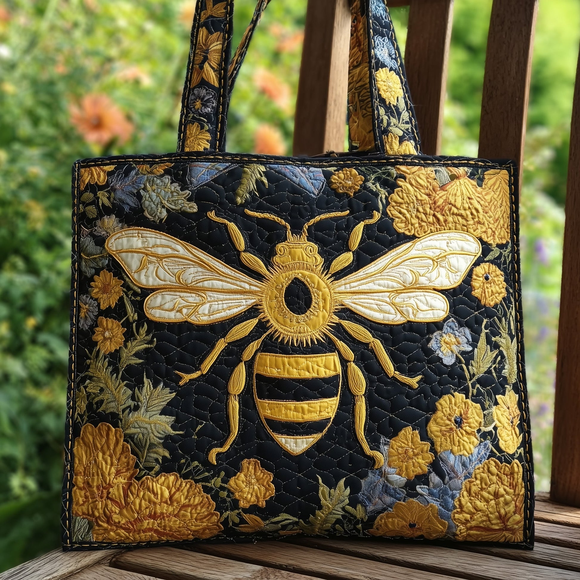 Everyday Bee Floral Quilted Tote