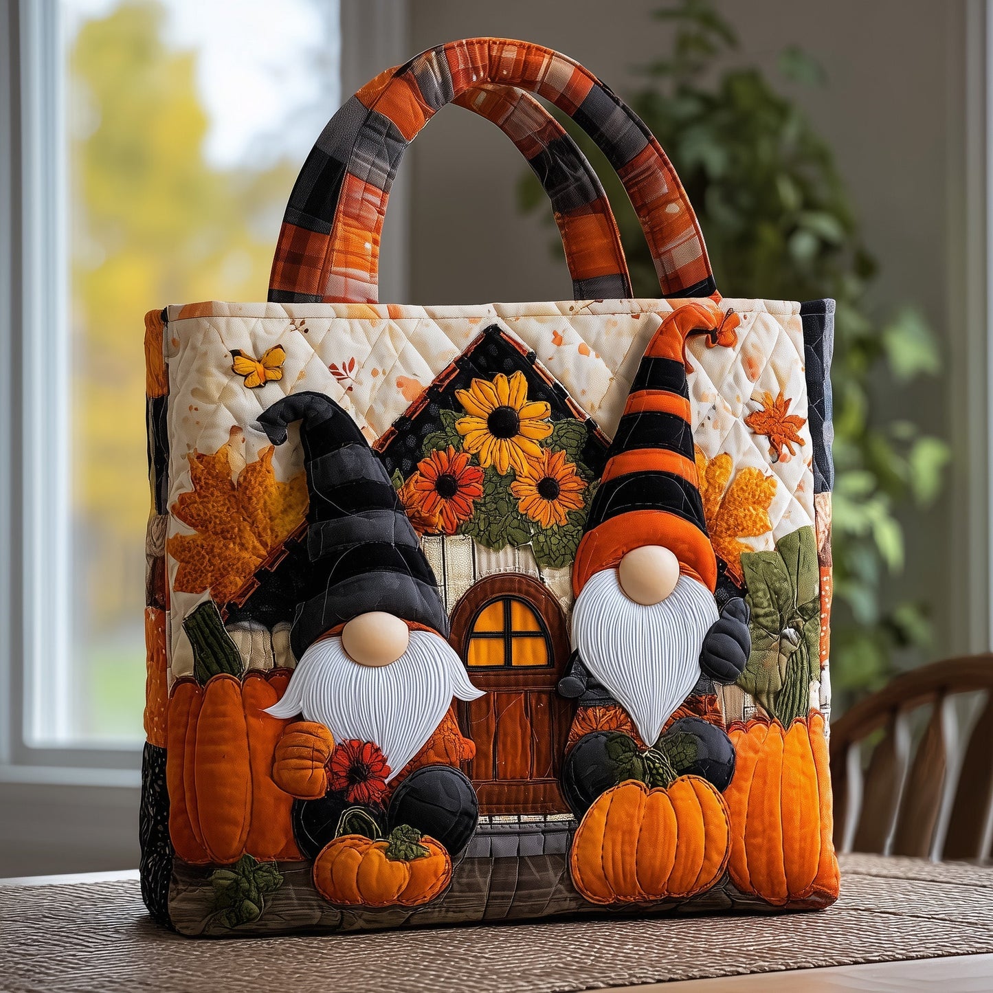 Fall Gnomes Pumpkins Tote Bag