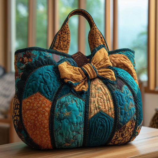 The Pumpkin Bow Quilted Tote
