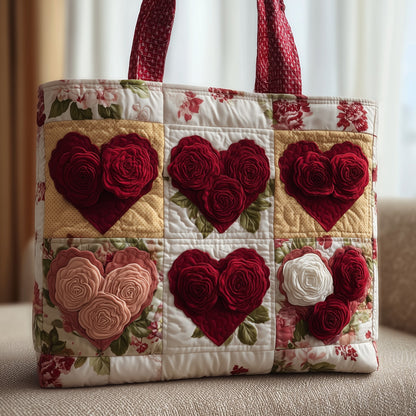 The Heart Charm Quilted Tote