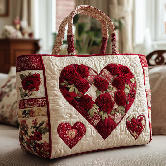 The Romantic Heart Quilted Tote
