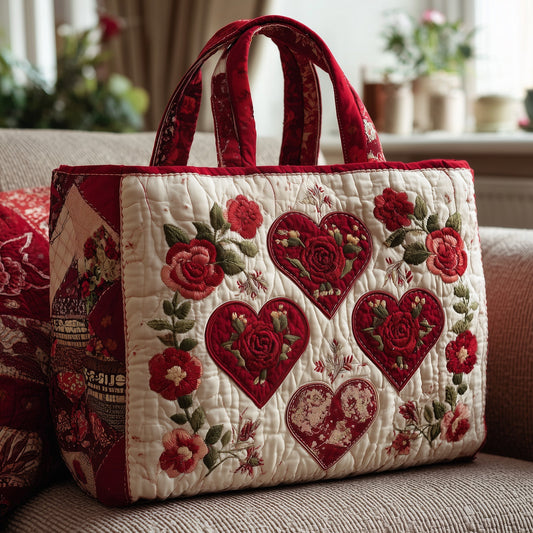 The Loving Rose Quilted Tote