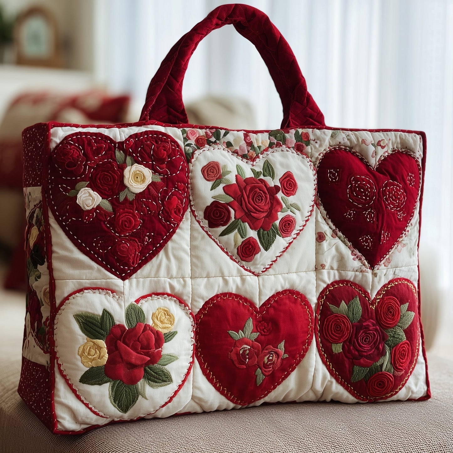 Everyday Rose Quilted Tote Bag