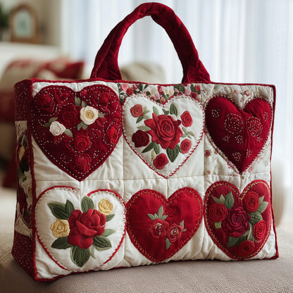 Everyday Rose Quilted Tote Bag