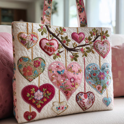 Everyday Floral Hearts Tote Bag