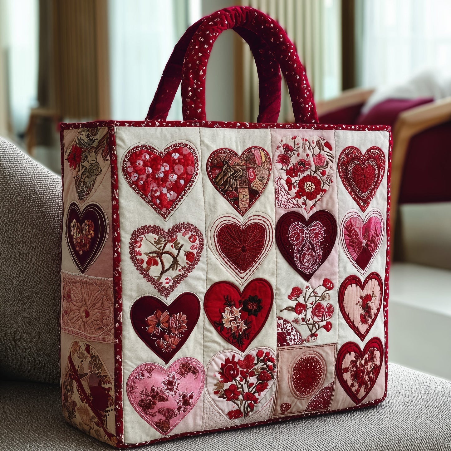 Everyday Heart Patchwork Quilted Tote