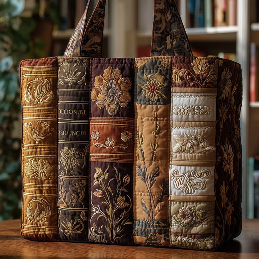 Vintage Books Florals Tote Bag