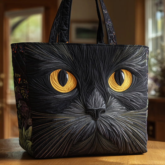 Black Cat Face Tote Bag