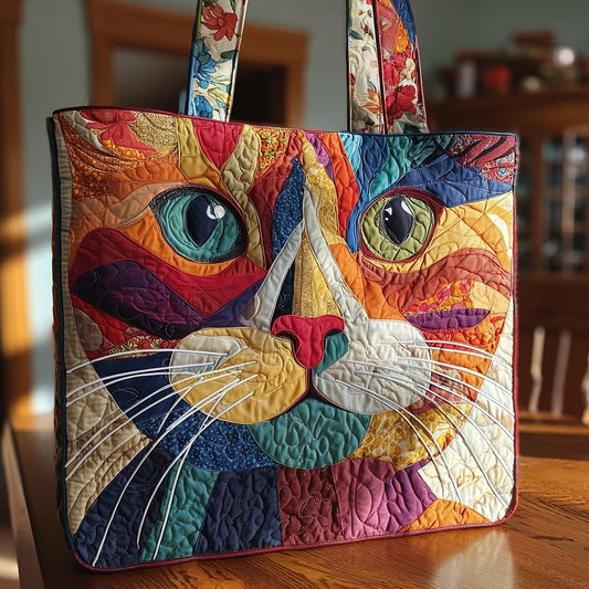 Multicolor Cat Face Tote Bag