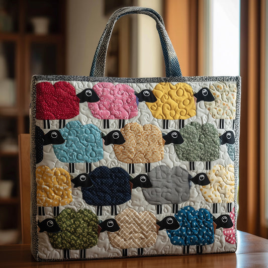 Everyday Sheep Quilted Tote Bag