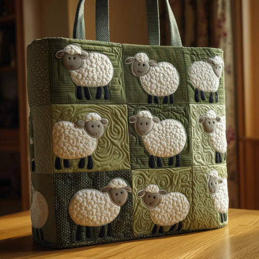 Everyday Sheep Patchwork Quilted Tote