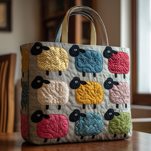 Everyday Lazy Sheep Quilted Tote