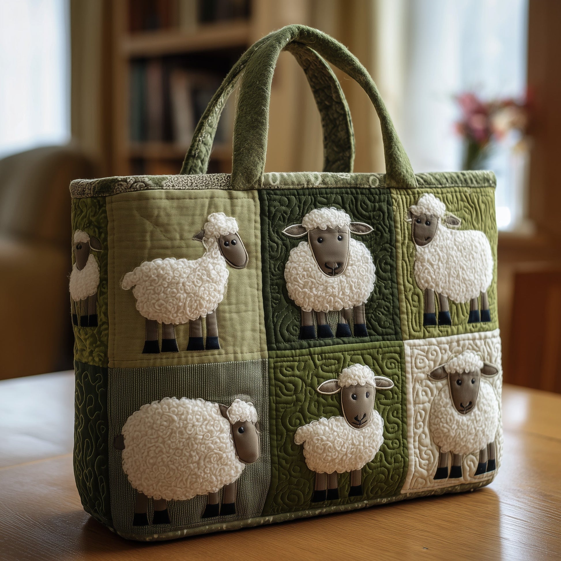 Everyday Sheep Medow Quilted Tote