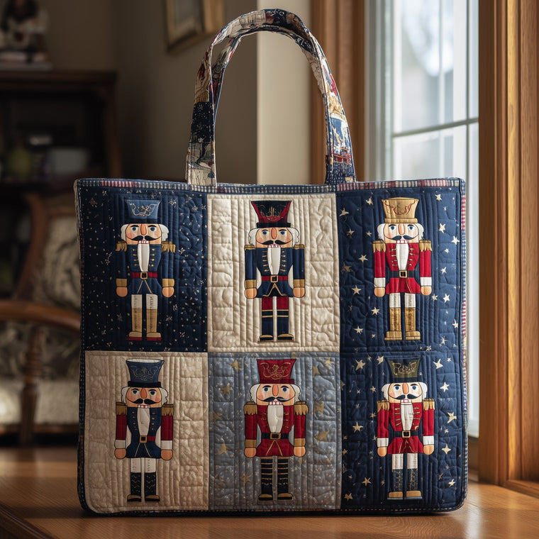 Everyday Joyful Nutcracker Quilted Tote