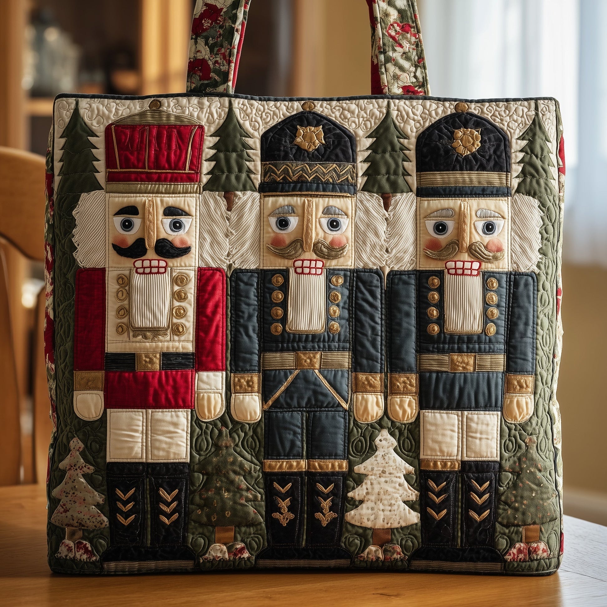 Everyday Whimiscal Nutcracker Quilted Tote