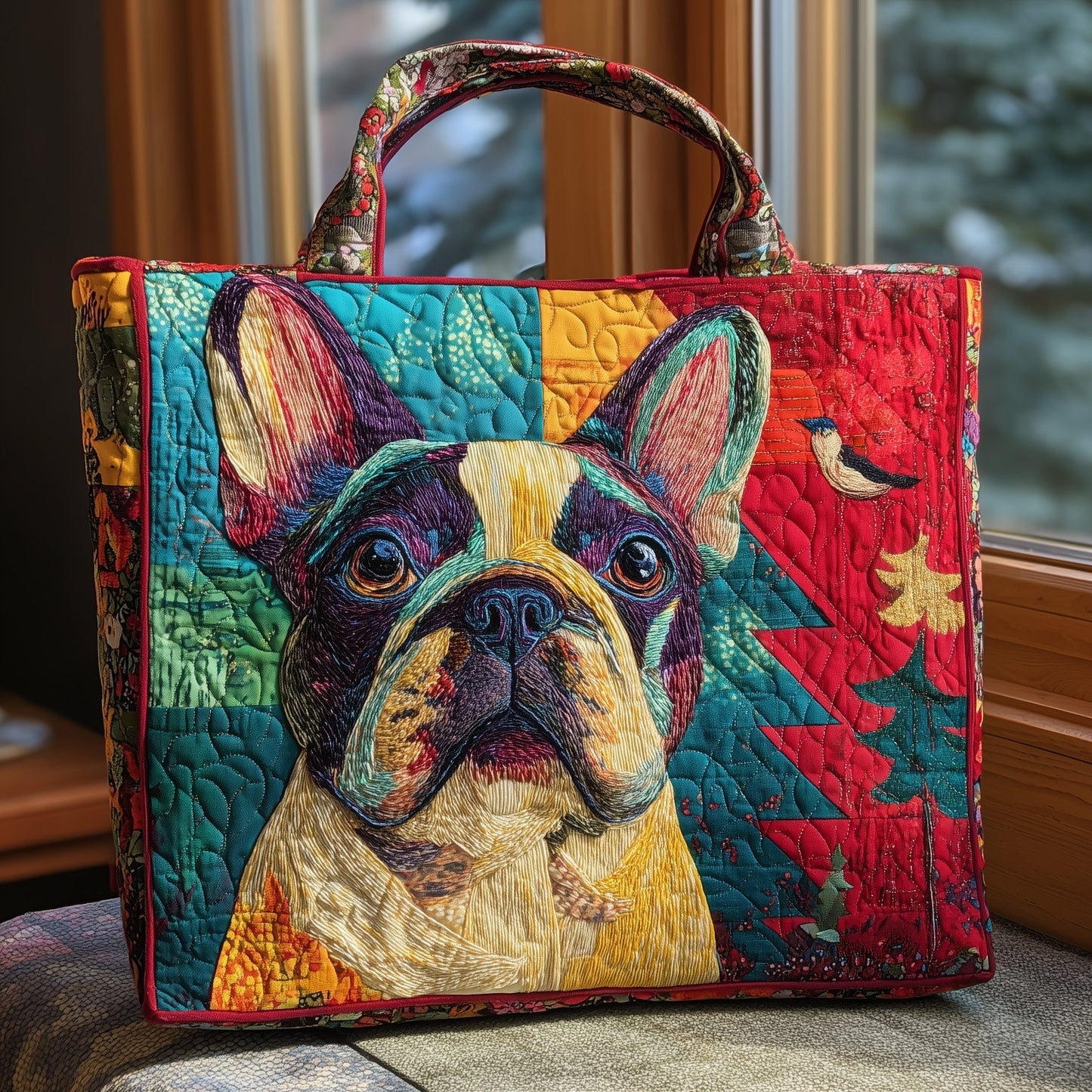 Everyday French Bulldog Quilted Tote