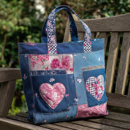 Everyday Heart Patchwork Tote Bag
