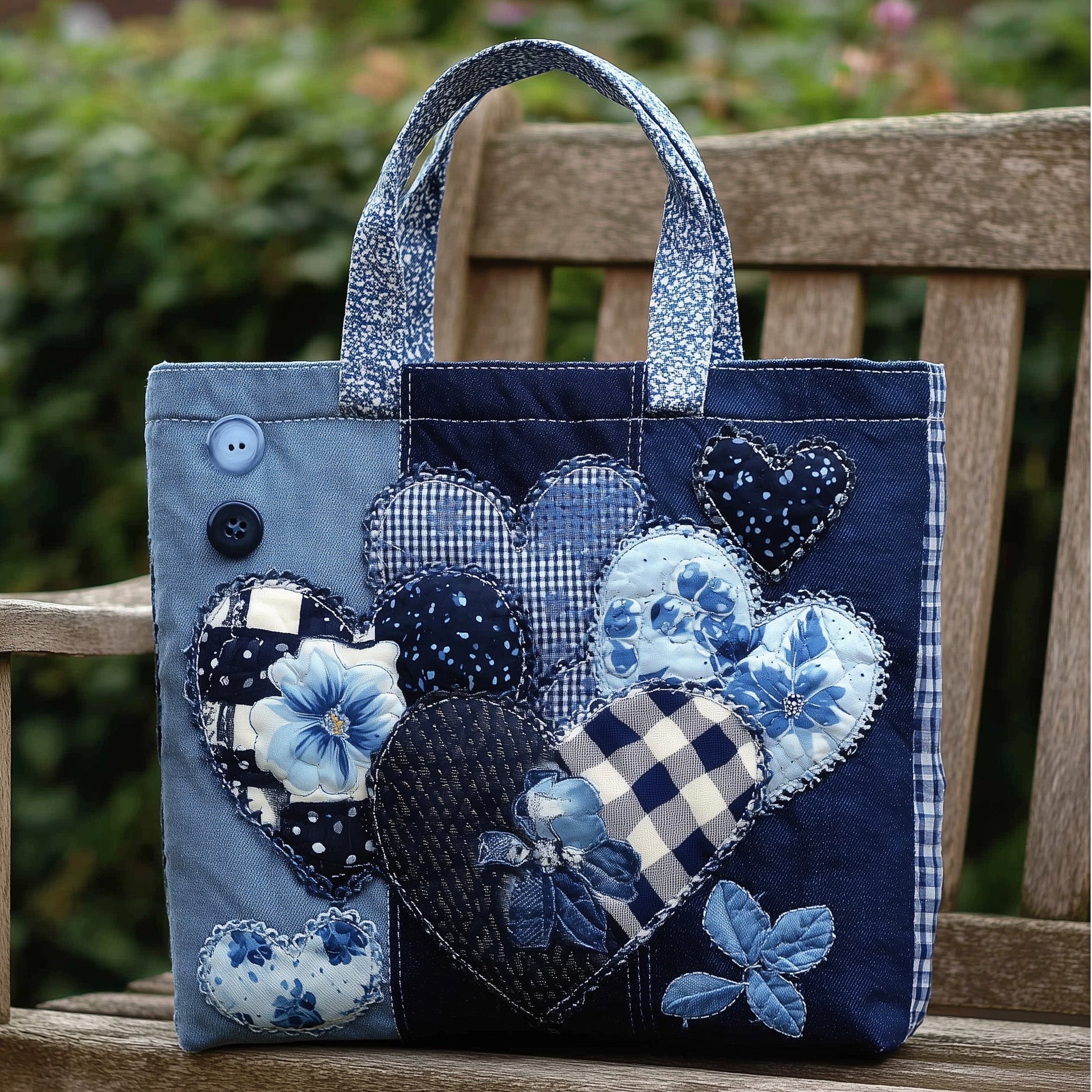 Everyday Patchwork Heart Tote Bag