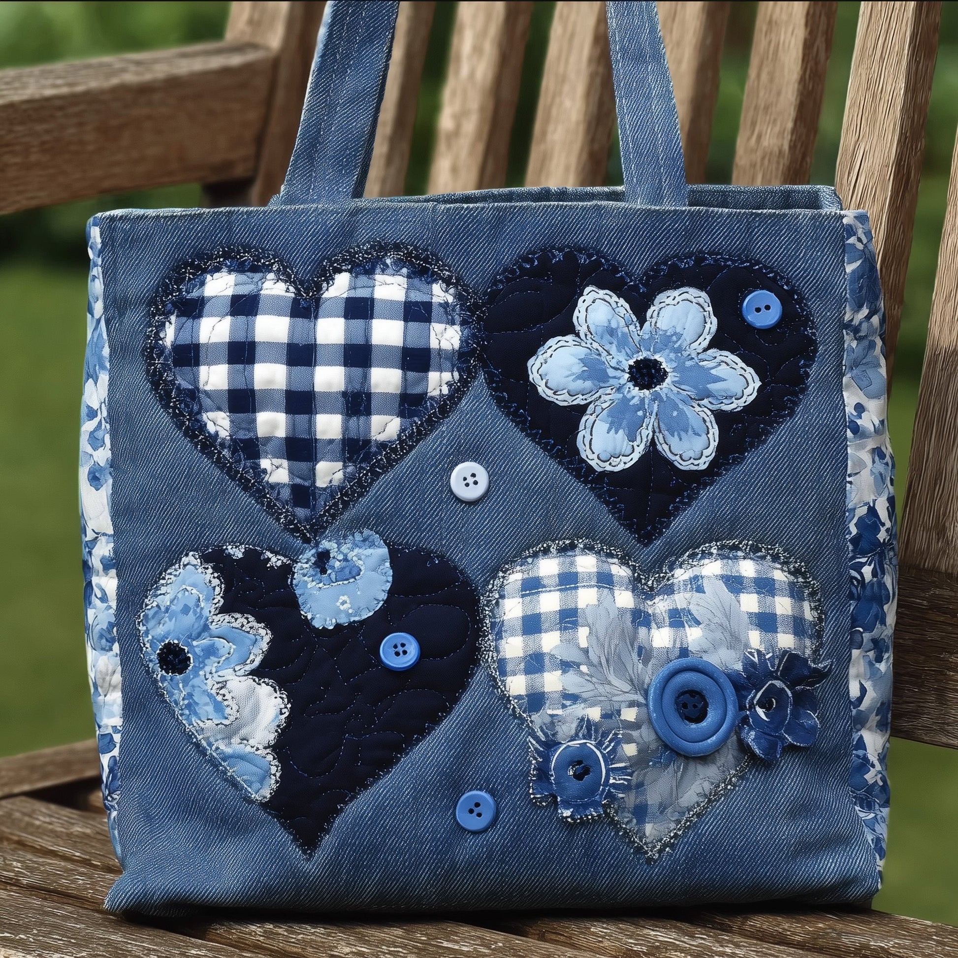The Heart Patchwork Quilted Tote 5580